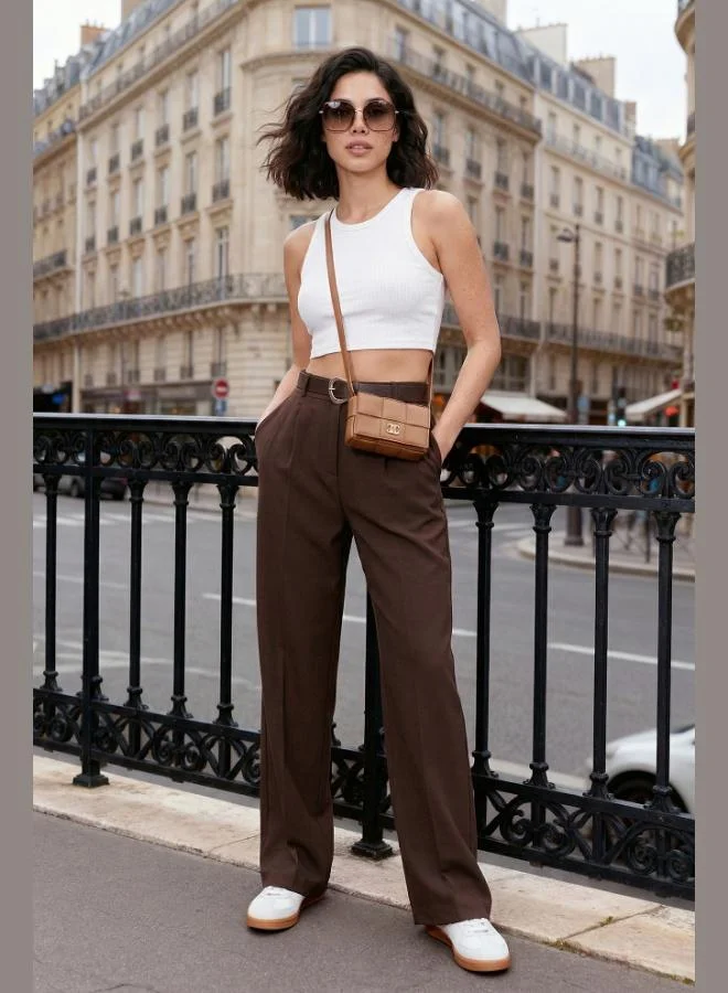 ليلا بنطلون نسائي ليلا بقصة عادية وخصر متوسط وساق مستقيمة